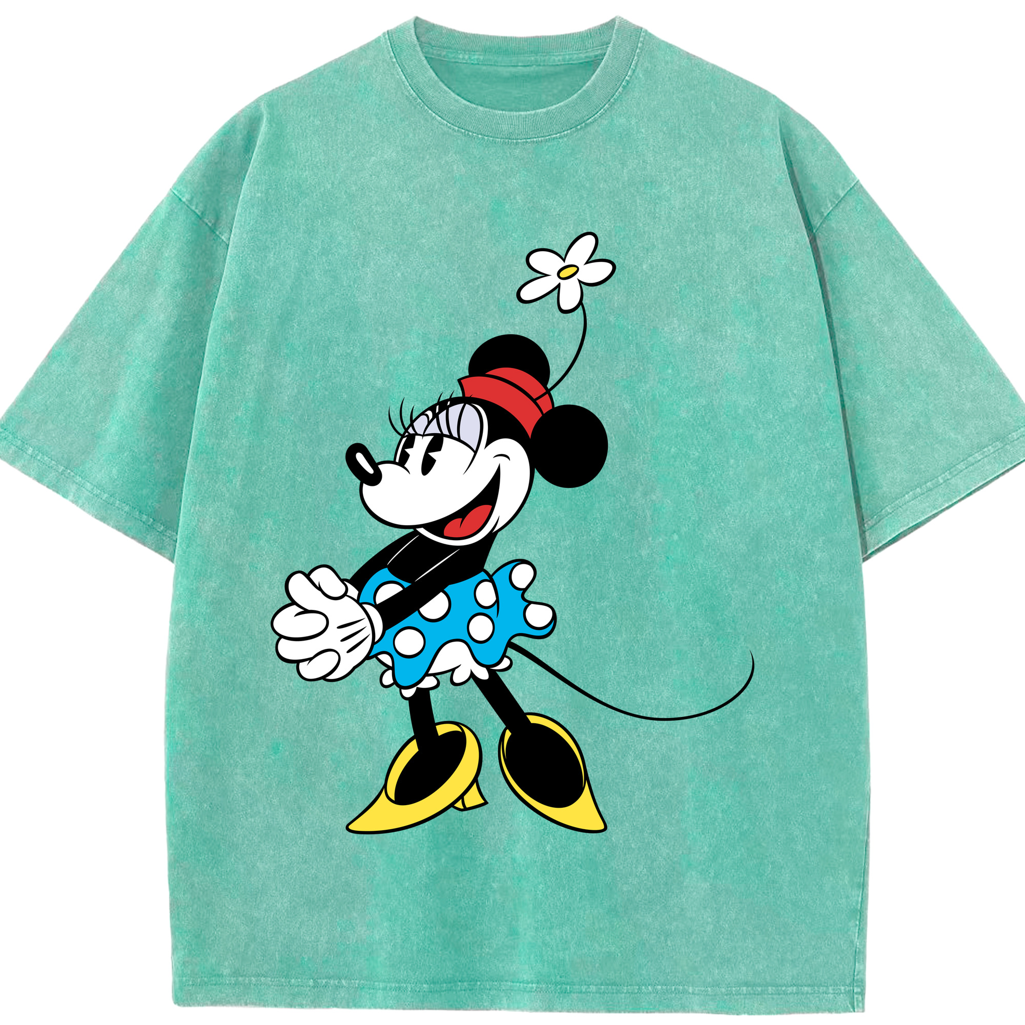 （画像用） ミッキーマウス Mickey Mouse 綿100% ヴィンテージ風 半袖Tシャツ（フロントプリント）
